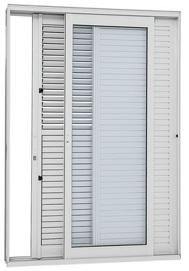 Porta Balco Multiflex Alumnio Branco 3 Folhas Direita 216x160x17,5cm Aluminium