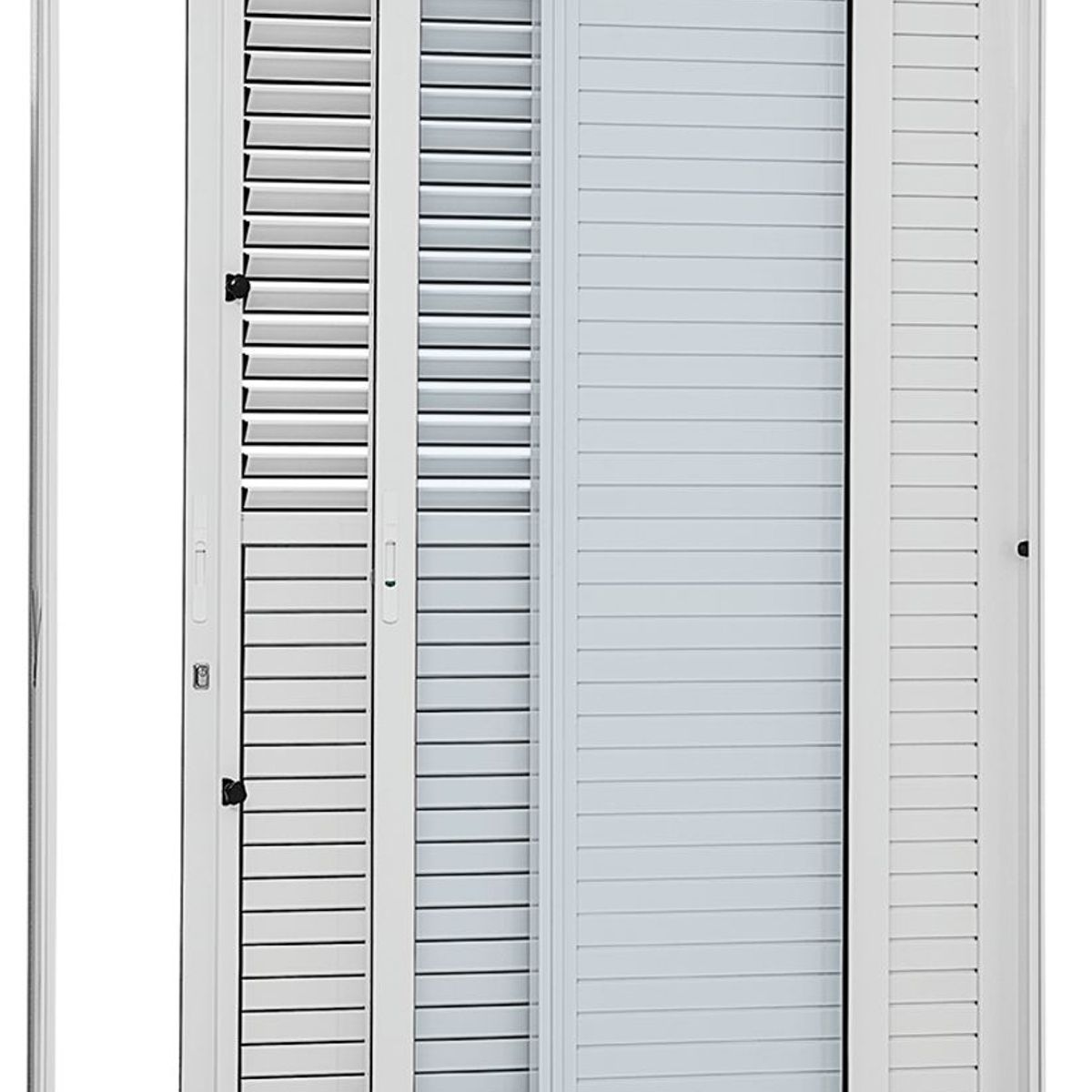 Porta Balcão Multiflex Alumínio Branco 3 Folhas Esquerda 216x160x17,5cm Aluminium, marca Sasazaki - Foto Principal