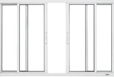 Janela de Correr Alumínio Branco 4 Folhas Central 100x120x5,9cm Boldie