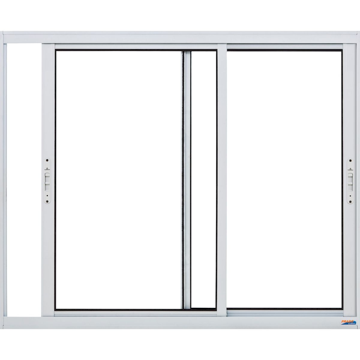 Janela de Correr Alumínio Branco 2 Folhas Móveis 100x120x6,6cm Boldie, marca Prado - Foto Principal