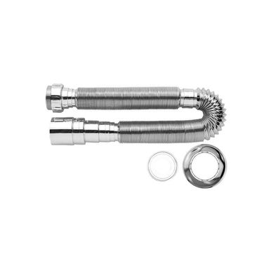 Sifo Tubo Extensvel Universal 1,5M Cromado Com Suporte e Canopla