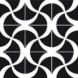Azulejo Ondas Wish 15,4x15,4cm Preto e Branco