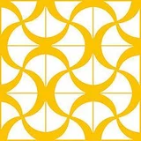 Azulejo Ondas 15,4x15,4cm Amarelo