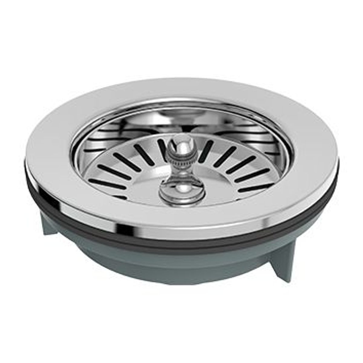Válvula Americana Acabamento Inox 3.1/2", marca Blukit - Foto Principal