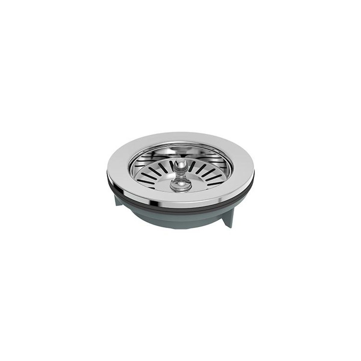 Válvula Americana Acabamento Inox 3.1/2", marca Blukit - Foto Principal