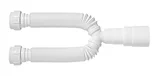 Sifão Tubo Extensível Universal Duplo Branco Com Suporte