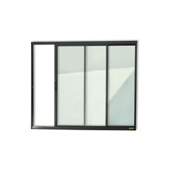 Janela de Correr Alumínio Preto 2 Folhas Esquerda 100x150x6,2cm Confort