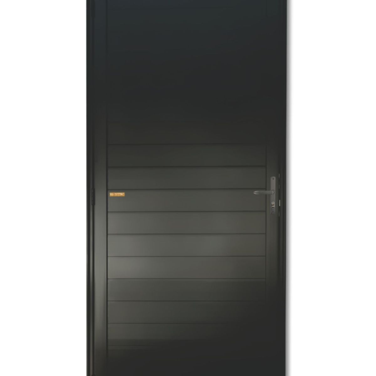 Porta Lambri Fechadura Alumínio Preto Direita 210x80x4,6cm Super 25, marca Brimak - Foto Principal