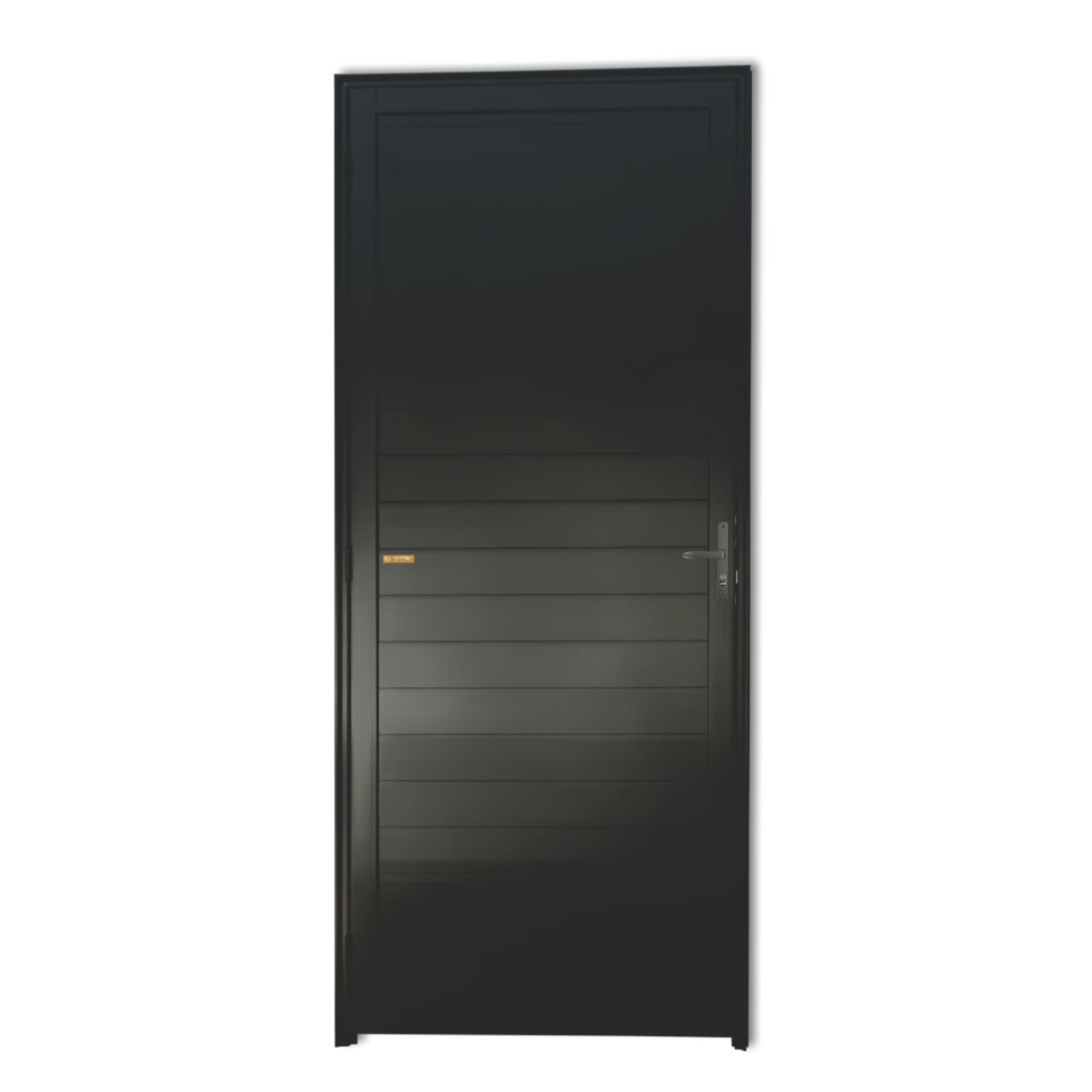 Porta Lambri Fechadura Alumínio Preto Direita 210x80x4,6cm Super 25, marca Brimak - Foto Principal