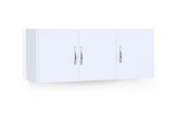 Armário Aéreo Beijing 3 Portas para Cozinha e Lavanderia 118,2cm Branco