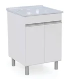 Armário para Lavanderia Amélia 2 Portas Branco 61,5x61cm A. J. Rorato
