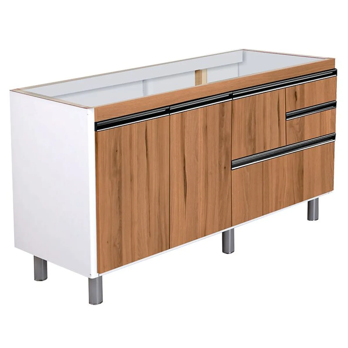 Gabinete para Cozinha Coliseu 144cm Nogal Rorato, marca A. J. Rorato - Foto 2
