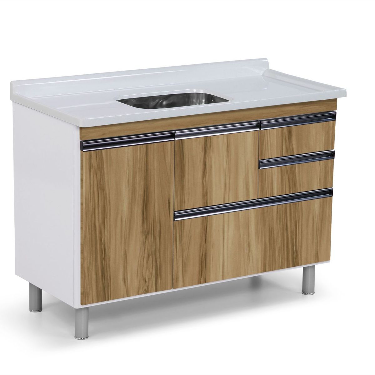 Gabinete para Cozinha Coliseu 118cm Nogal Rorato, marca A. J. Rorato - Foto 2