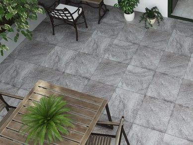 Piso Daros REF-73320 53x53cm Caixa 1,71m Cinza Porto Ferreira