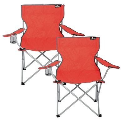 Kit 2 Cadeiras Dobrvel com Apoio de Brao 80x54cm Vermelho