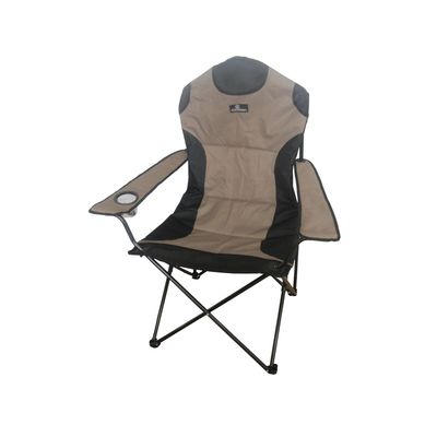 Cadeira Dobrvel para Camping 109x64cm Bege e Preto
