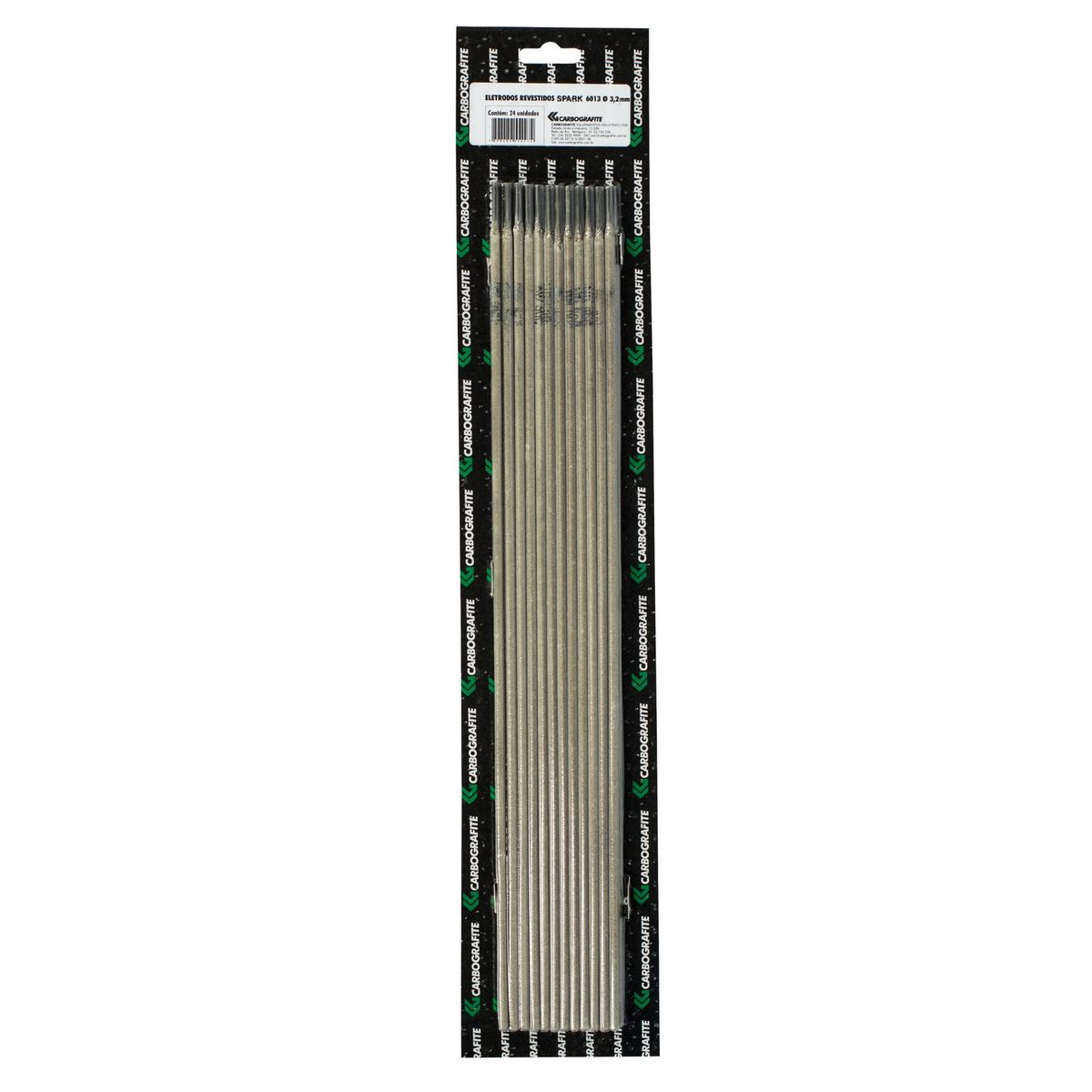 Eletrodo Revestido Cartela com 12 6013, Preto, 2,5mm, marca Carbografite - Foto Principal