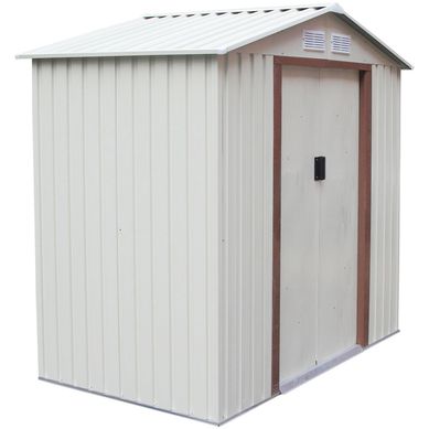 Abrigo de Jardim 201x121x190cm Bege e Marrom Ergo