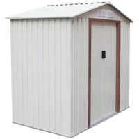 Abrigo de Jardim 201x121x190cm Bege e Marrom Ergo