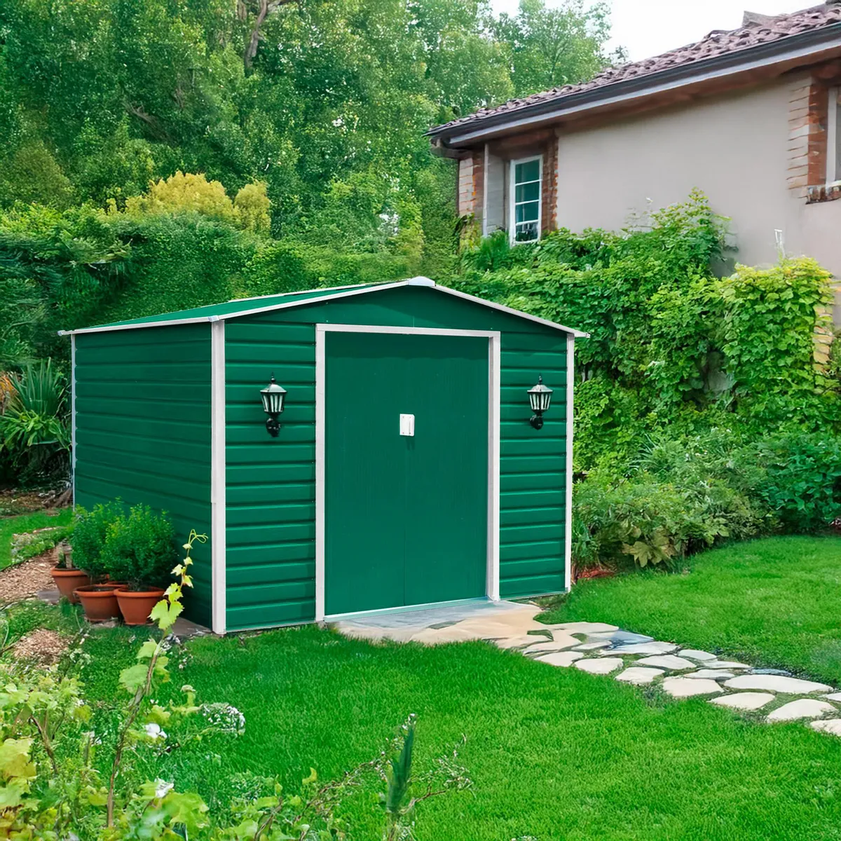 Abrigo de Jardim Evan 213x127x195cm Verde Ergo, marca Ergo - Foto Principal