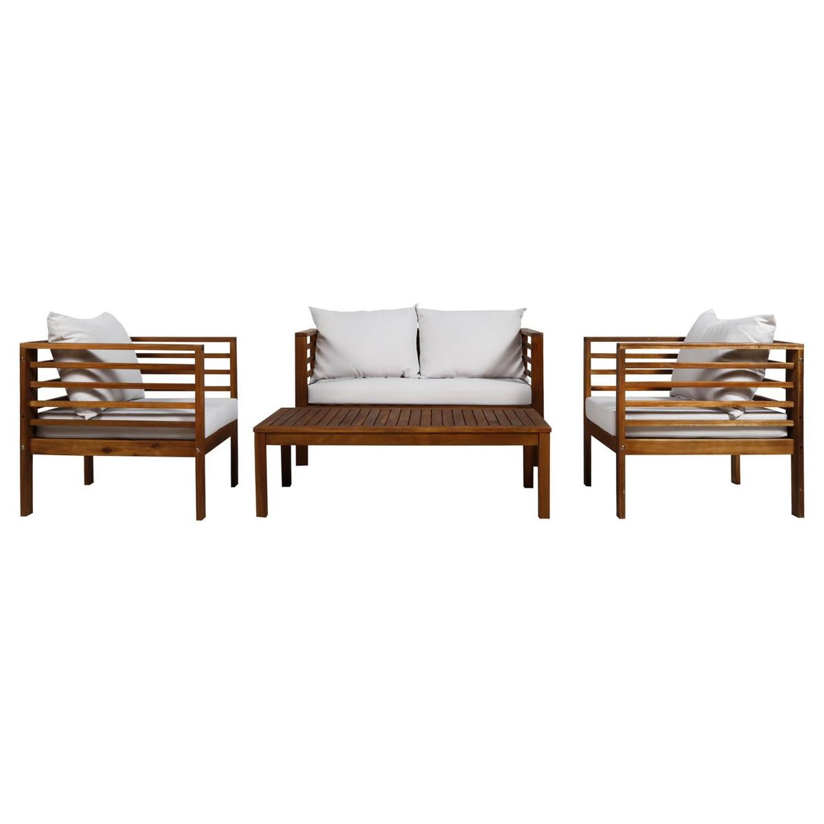 Conjunto de Área Externa 4 Peças São Pedro Madeira Just Home Collection, marca Just Home Collection - Foto Principal