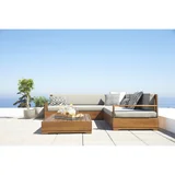 Conjunto Sala de Estar Canto 3 Peças Madeira HCN Just Home Collection