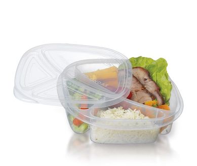 Pote Alimentos 3 Divises Incolor 1,1L