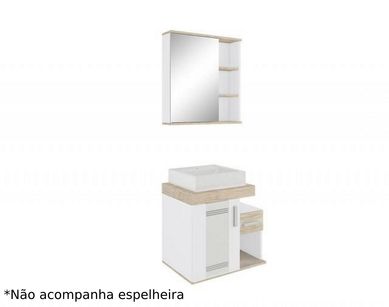 Toucador sem Cuba 60cm Brenda Mezzo Blanco