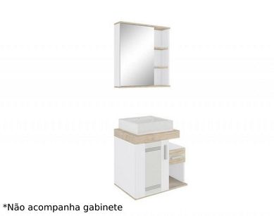 Espelheira Brenda 63,5x60x13,5cm Mezzo Blanco