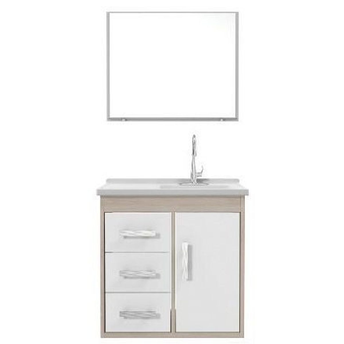 Conjunto para Banheiro Canopus 3 gavetas com Cuba Branco, marca Cerocha - Foto Principal