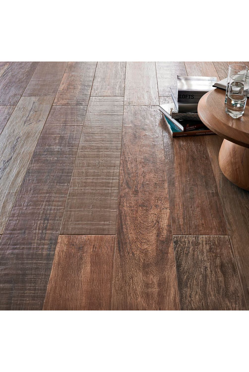 Porcelanato Acetinado Esmaltado Marrom 20x120cm Portobello