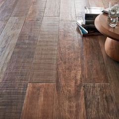 Porcelanato Acetinado Esmaltado Marrom 20x120cm Portobello Retificado Caixa 1,19m² Ibirapuera Mix