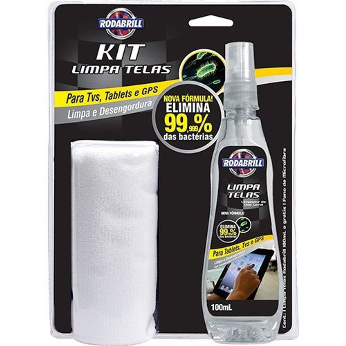 Kit Limpa Telas Rodabrill 100ml, marca Rodabrill - Foto Principal
