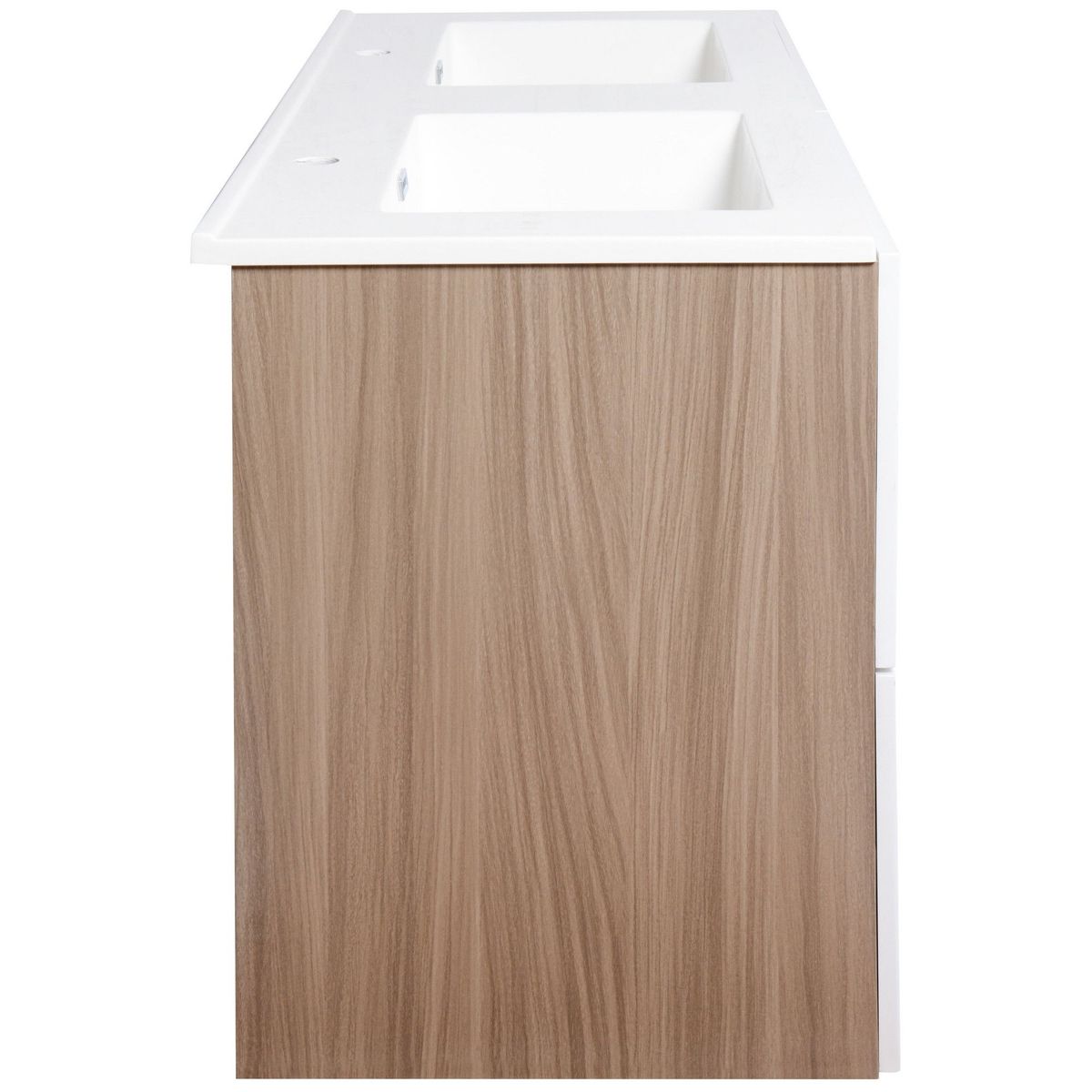 Gabinete de Banheiro Barcelos com Lavatório Duplo 120cm Branco e Marrom Sensi D'acqua, marca Sensi Dacqua - Foto 2