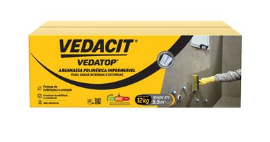 Vedacit Argamassa Polimrica Impermeabilizante Mono Componente Semiflexvel Vedatop 12kg