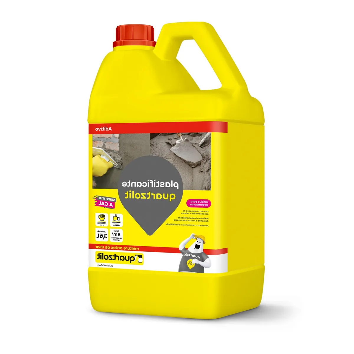 Aditivo Plastificante para Argamassa 3,6L, marca Quartzolit - Foto 2