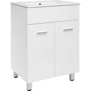Gabinete para Banheiro com Lavatrio Abrantes Branco 60cm Sensi D'Acqua