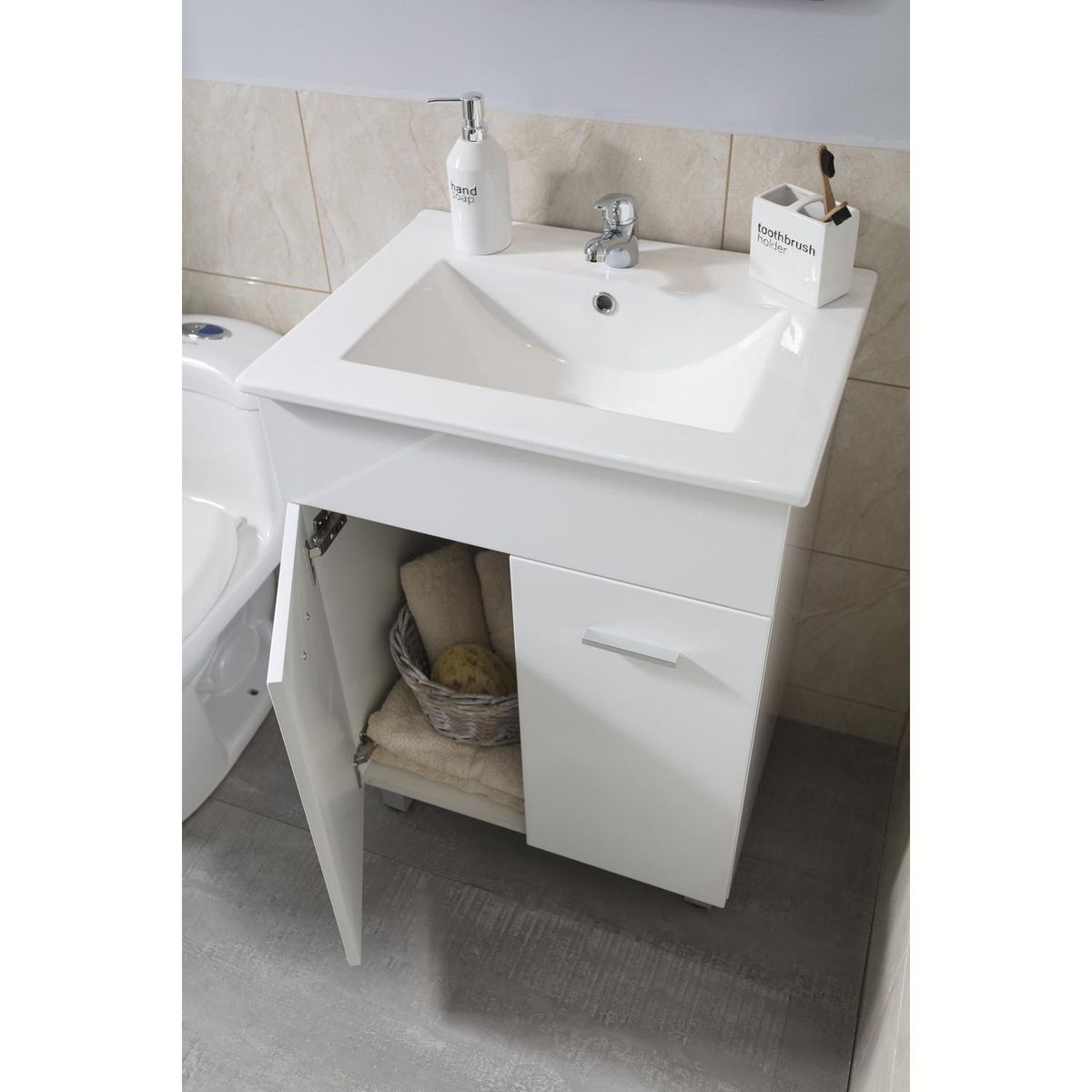 Gabinete para Banheiro Abrantes com Lavatório 60 X 46 Cm Sensi Dacqua, marca Sensi Dacqua - Foto 2