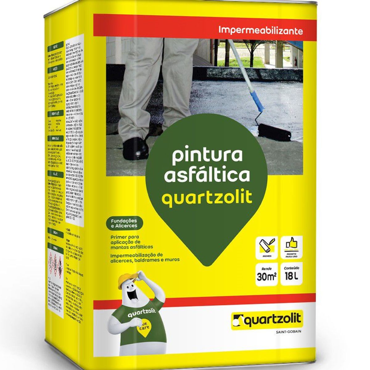 Pintura Asfaltica Balde, marca Quartzolit - Foto 2