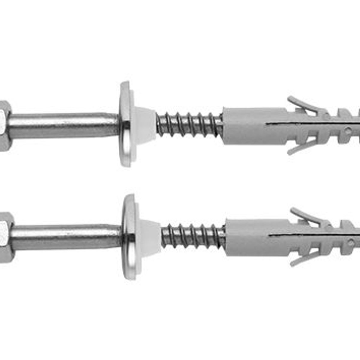 Conjunto Com 2 Parafusos Para Bacia Com Bucha 10mm, marca Blukit - Foto Principal