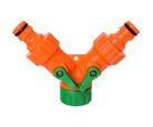 União 1/2" 2 Bicos de Engate Rápido com Adaptador 3/4" 11,5x9x4cm Laranja