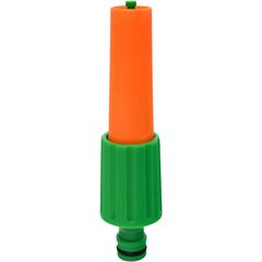Esguicho de Plástico Jato Ajustável 13x3,3cm Laranja e Verde