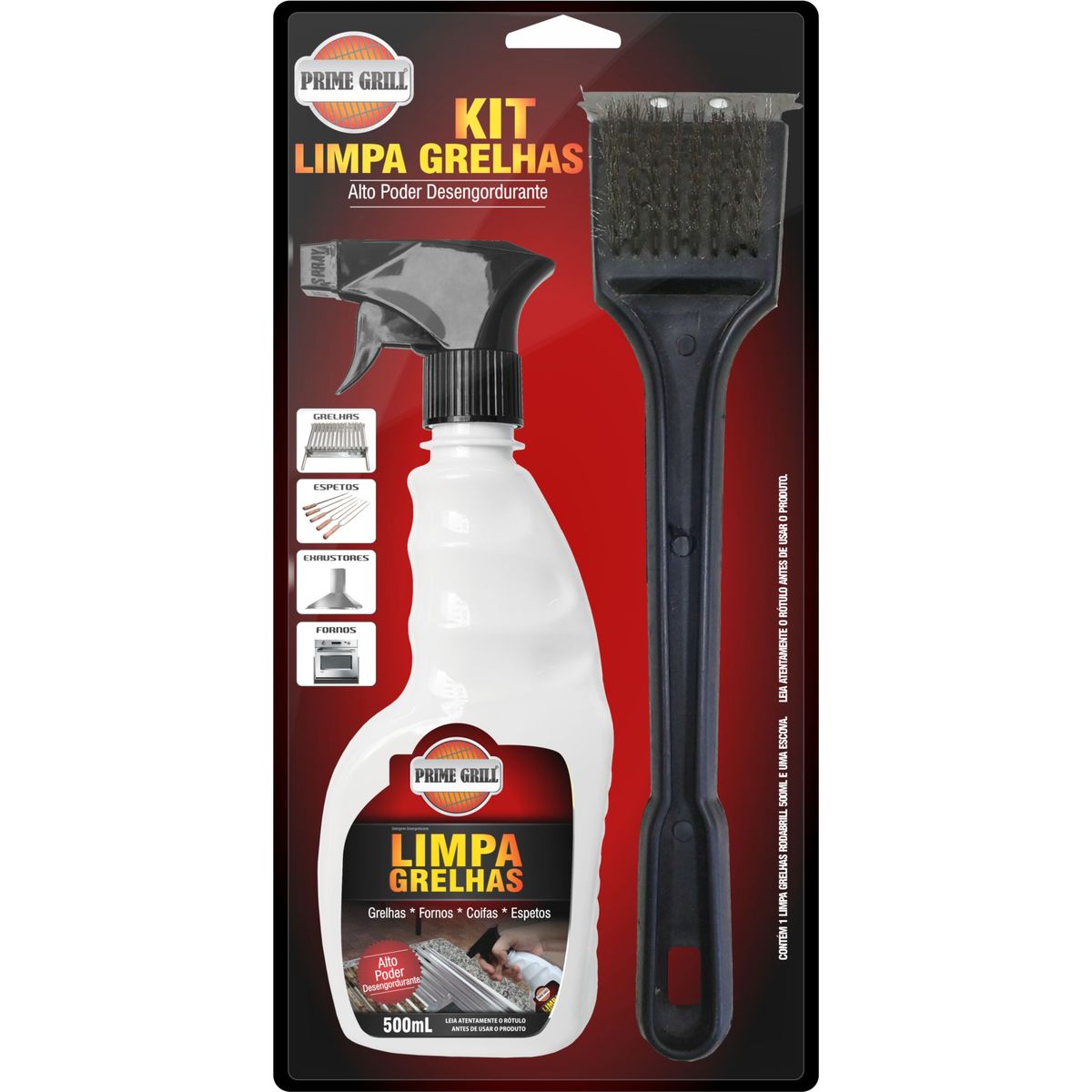 Kit Limpa Grelhas Prime Grill 500ml, marca Interbrilho - Foto Principal