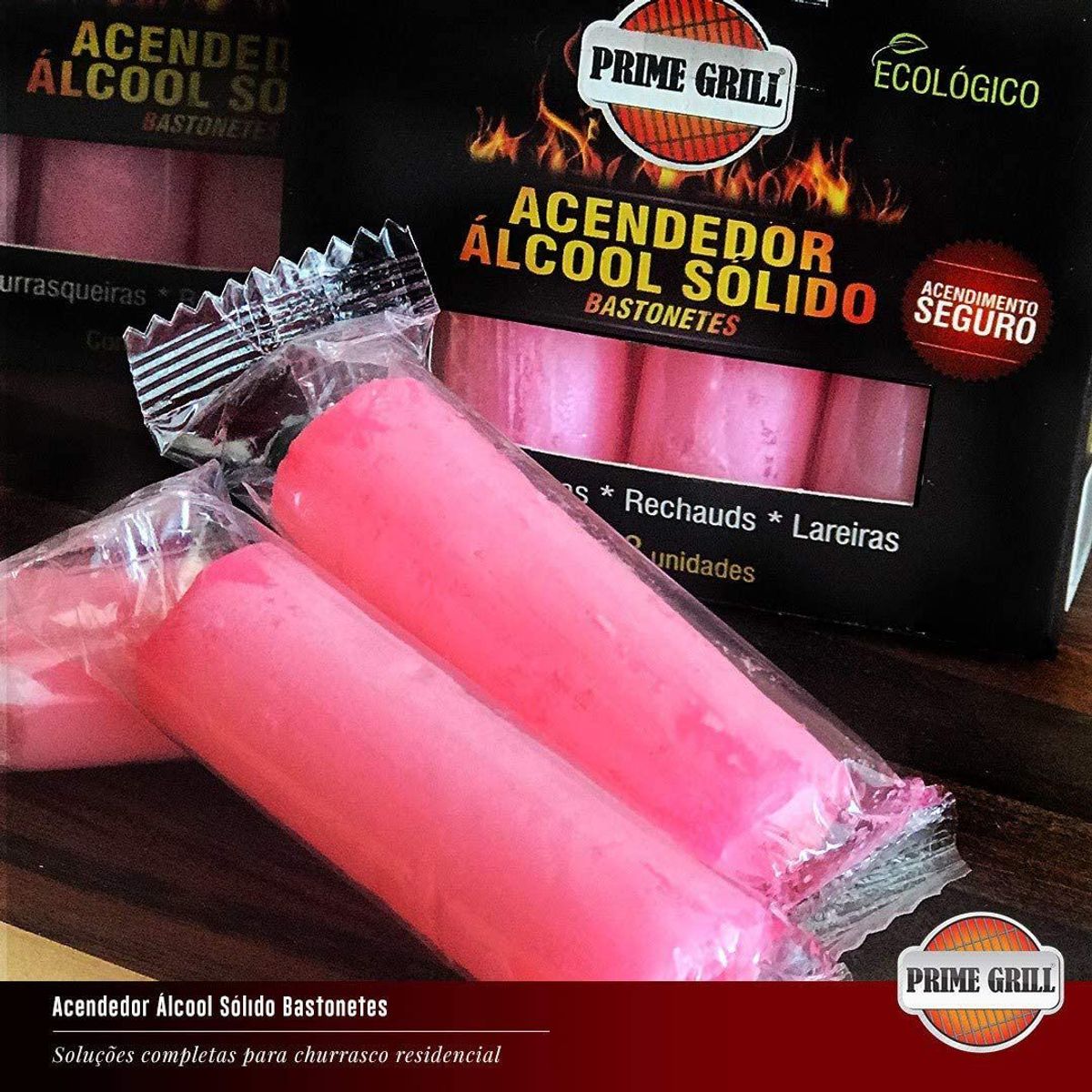 Acendedor Álcool Sólido Bastonete 8 Unidades, marca Interbrilho - Foto Principal