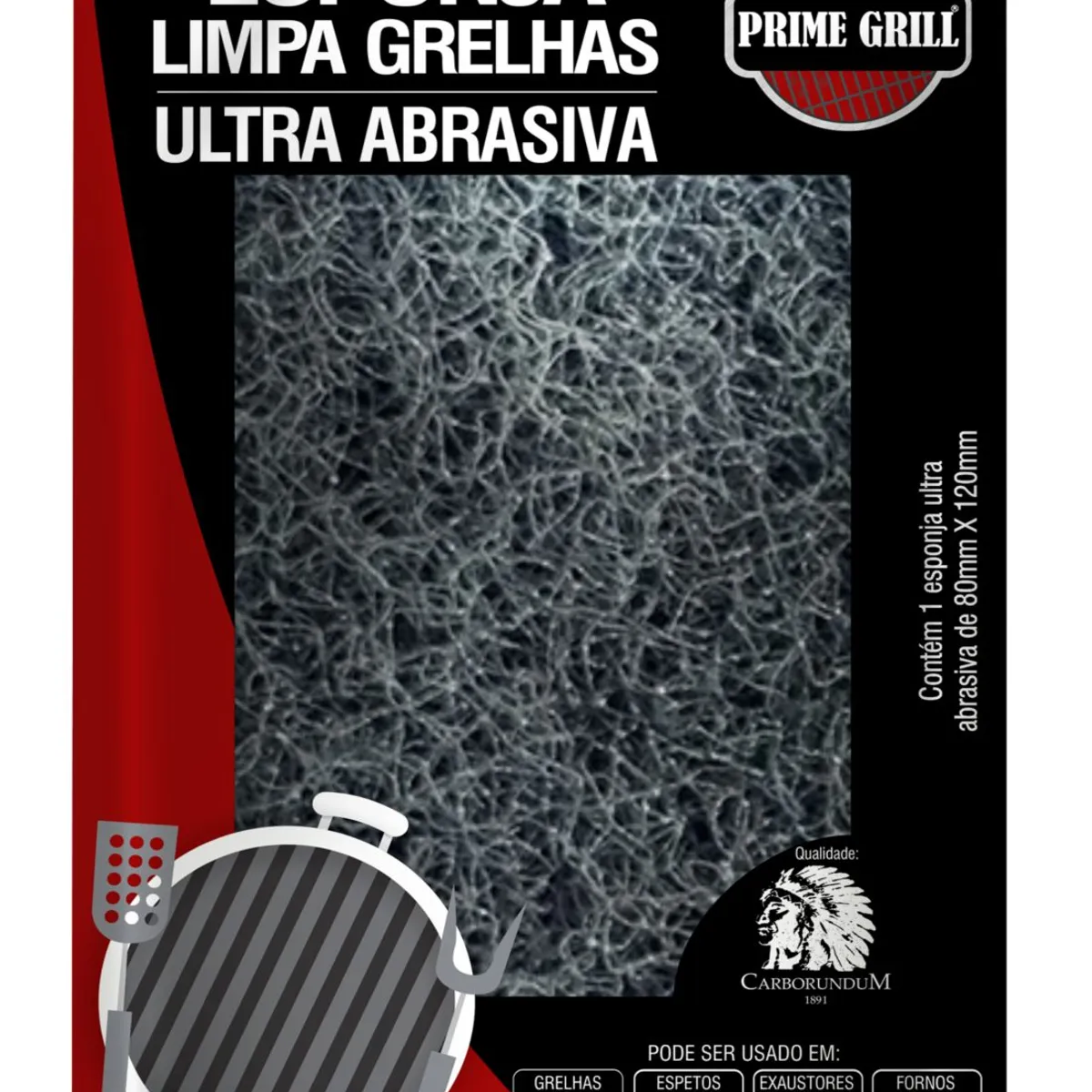 Esponja Ultra Abrasiva Prime Grill 1 Unidade, marca Interbrilho - Foto Principal