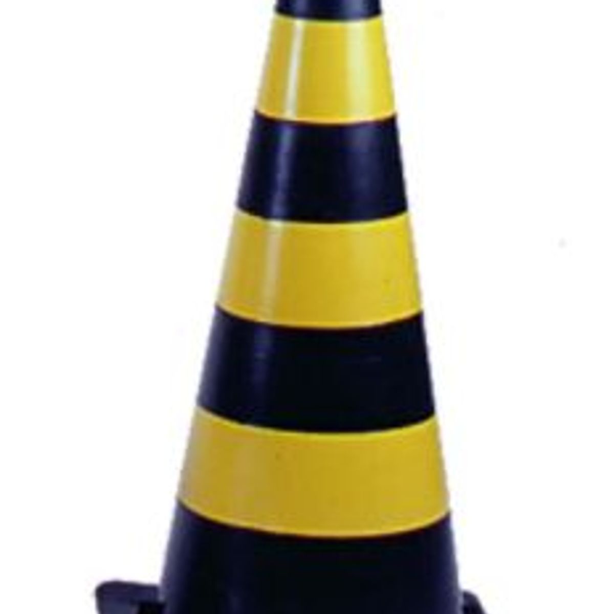 Cone de Sinalização 75cm Preto e Amarelo, marca Balaska - Foto Principal