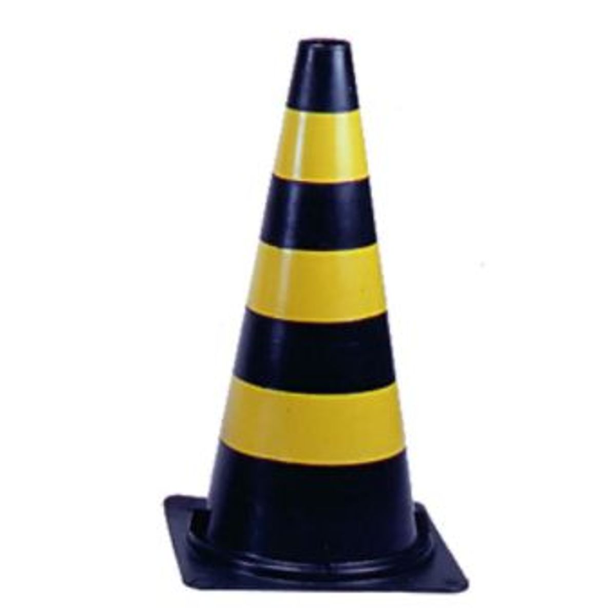 Cone de Sinalização 75cm Preto e Amarelo, marca Balaska - Foto Principal