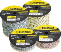 Corda Trançada Pequena Carretel 220m 4mm Branco