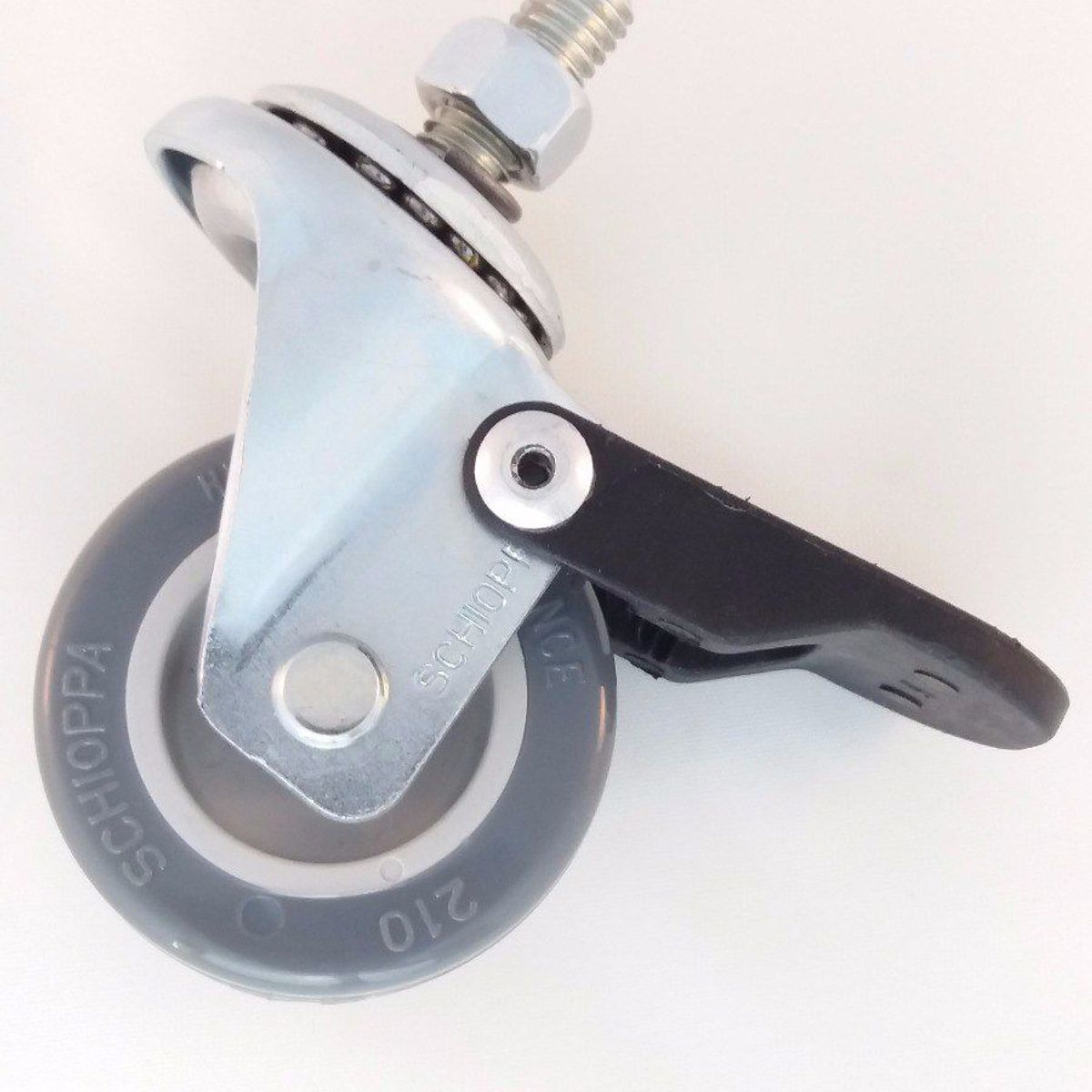 Rodízio Giratório de PVC com Freio 50mm, marca Schioppa - Foto Principal