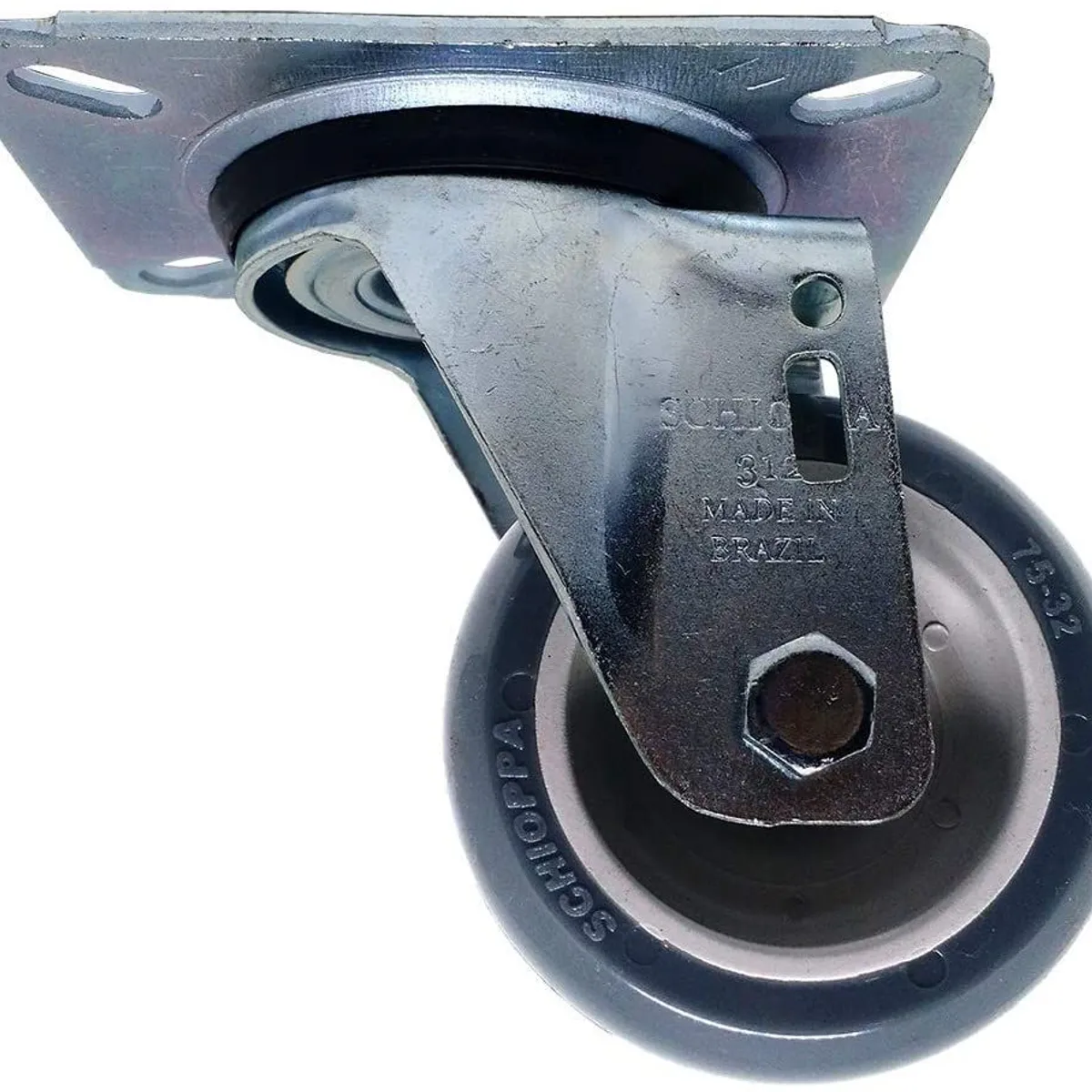 Rodízio Giratório de PVC 75mm, marca Schioppa - Foto Principal